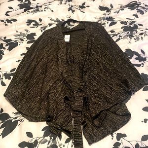 Pancho glitter wrap with belt